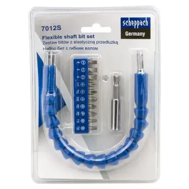 Биты в комплекте с гибким валом, набор 12пр. Scheppach Sch-7012S