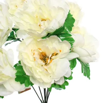 Искусственные цветы «Цветочная мелодия» Пионы 60см 7 цветков белые