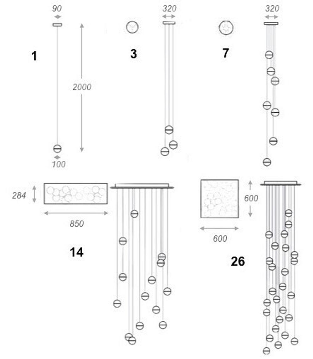 Подвесной светильник Imperiumloft Bocci 40,39