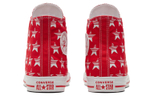 Converse All Star series full printed star high-top sneakers for men and women the same style white and red