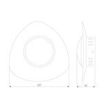 Настенный светодиодный светильник 40151/1 LED черный