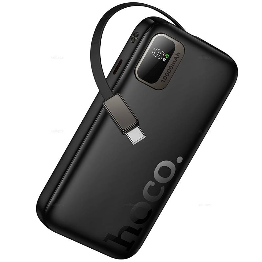 Hoco Q51 Key PD20W портативный аккумулятор с выдвижным кабелем (10000mAh) (black)