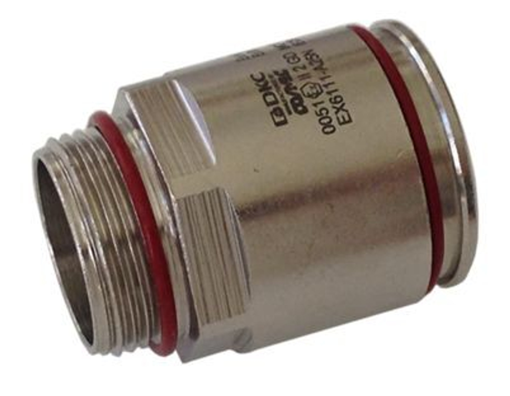 Взрывозащищенная Ex e муфта труба-коробка. DT 16 мм. M16x1,5.Никелированная латунь. IP66/67