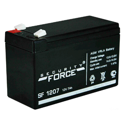 Аккумулятор 7,0 А/ч (SF 1207), ЧЕРНЫЙ, (4614030010005)