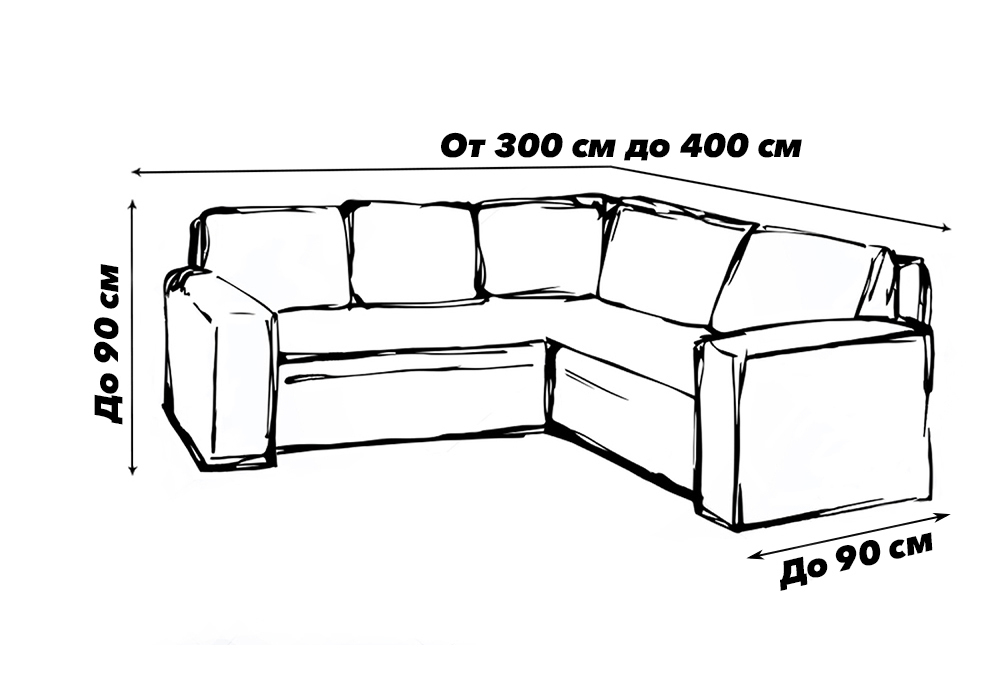 Чехол Жаккард на угловой диван, цвет Зеленый
