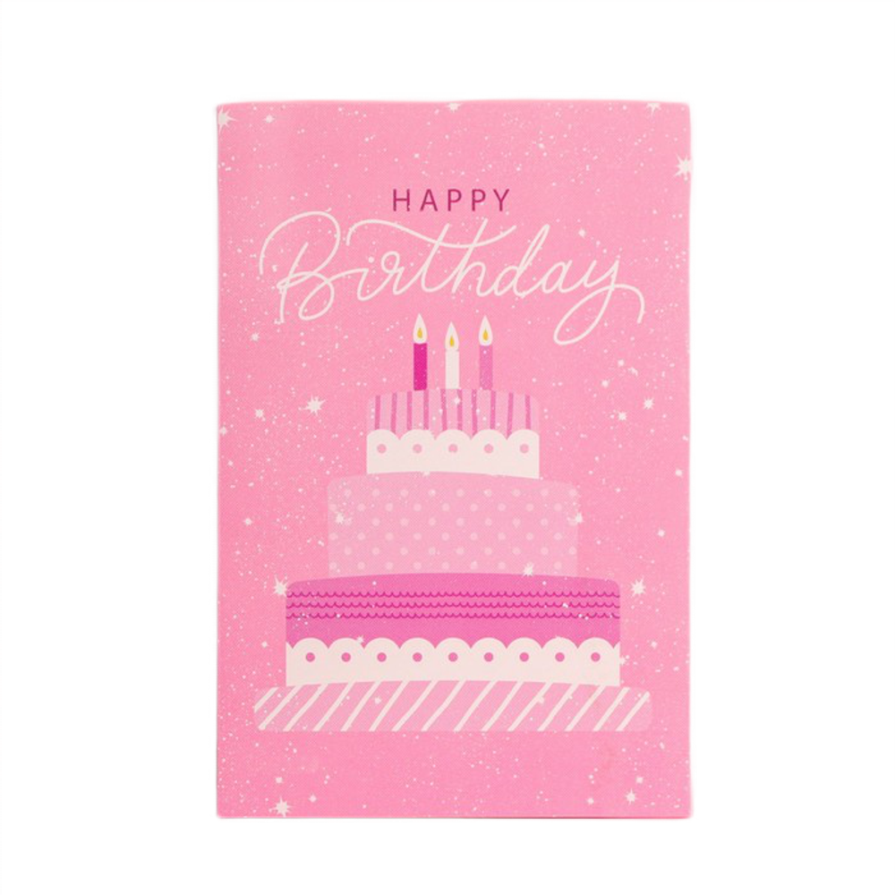 Открытка средняя «День Рождения», торт, 12*18 см