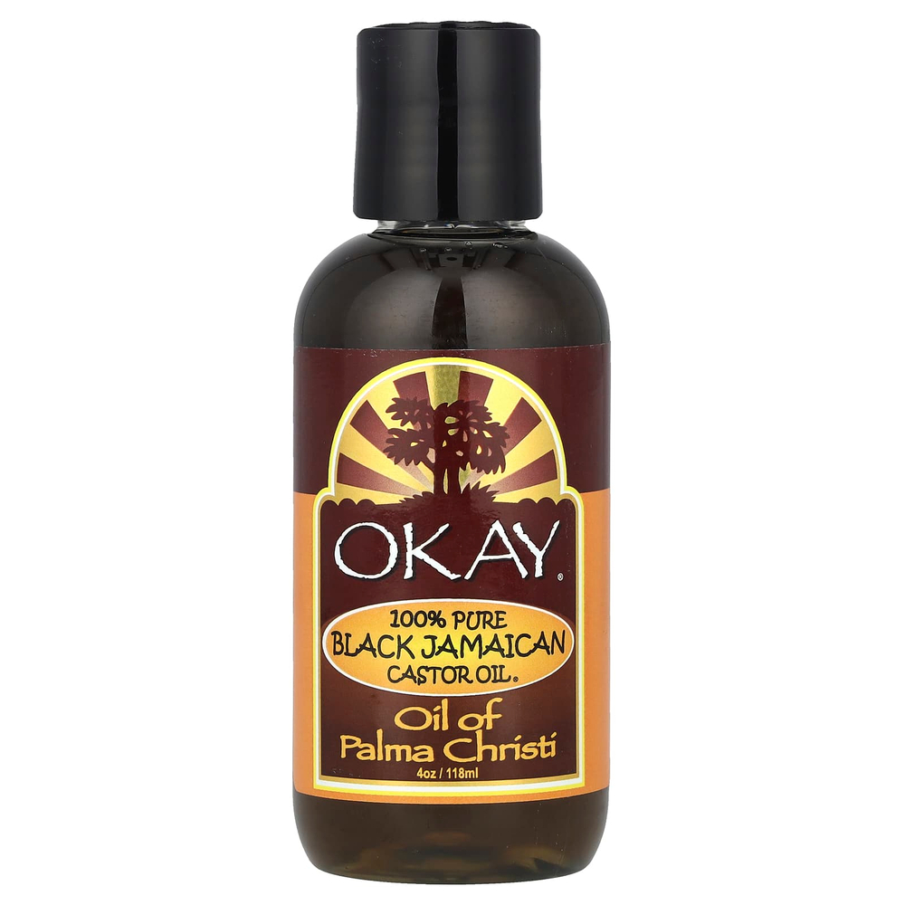 Okay Pure Naturals, 100% чистое черное ямайское касторовое масло®, 118 мл (4 унции)