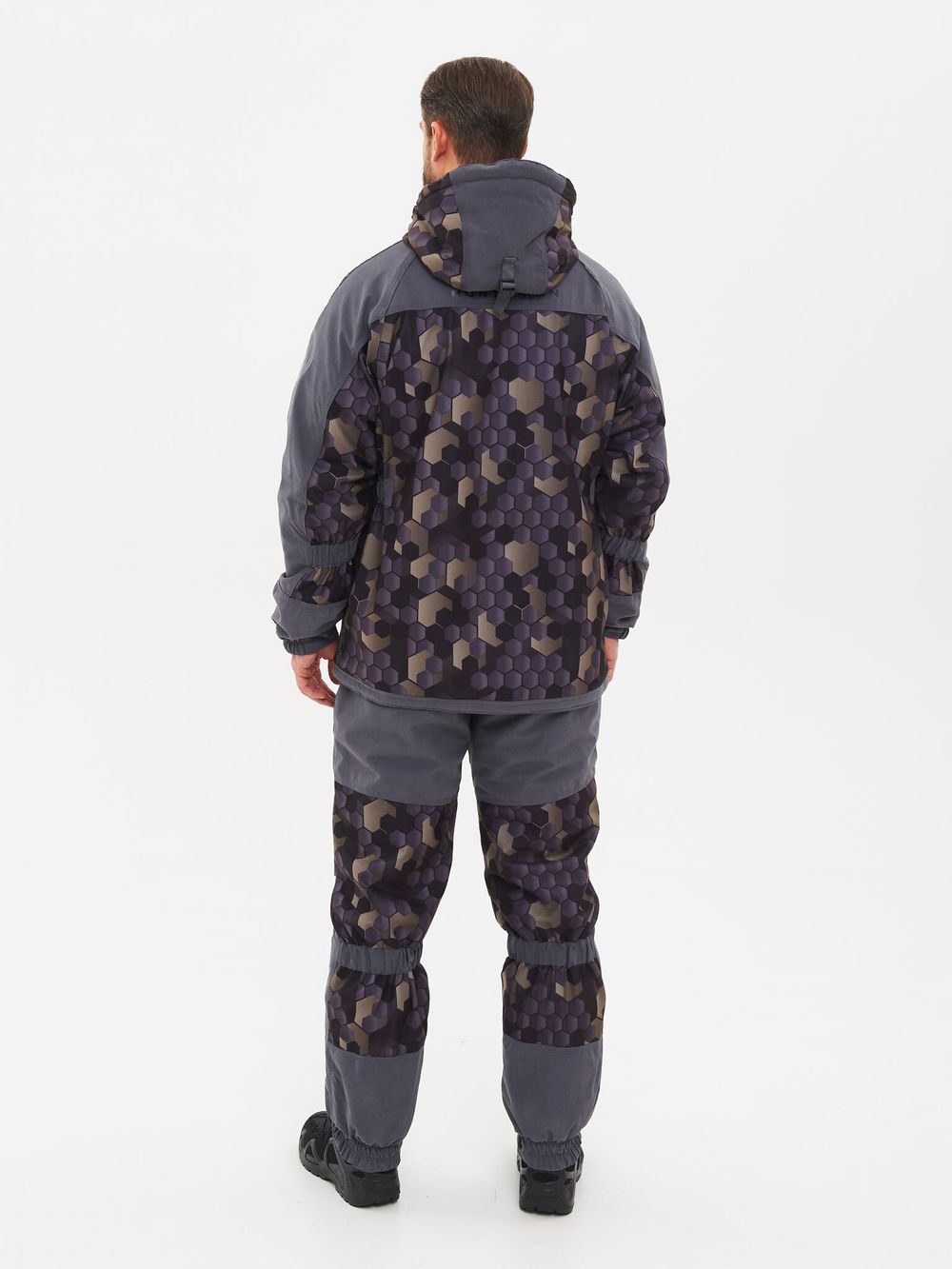 Костюм демисезонный Горка-Люкс ткань Исландия/Алова цвет Серый/КМФ 001