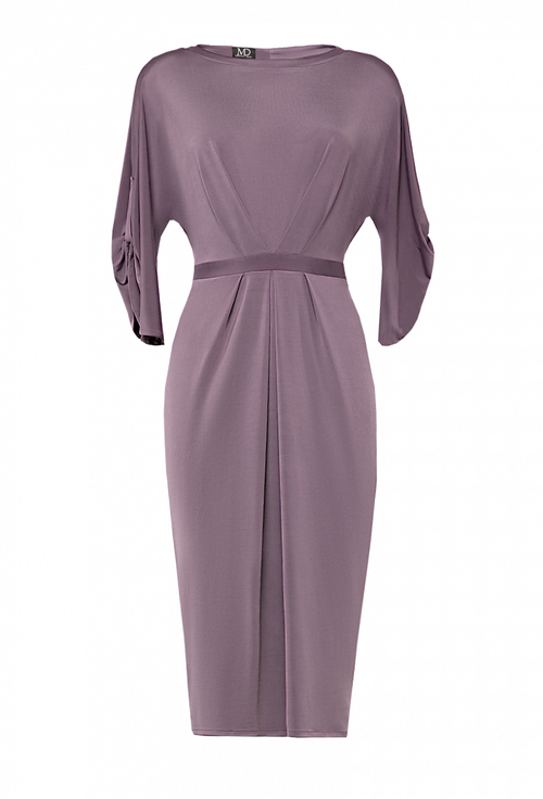 Платье сиреневое с цельнокроеным рукавом 03-02-21SS