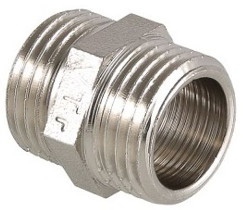 Ниппель Valtec 1/2" НР с наружной резьбой латунный никелированный VTr.582.N.0004