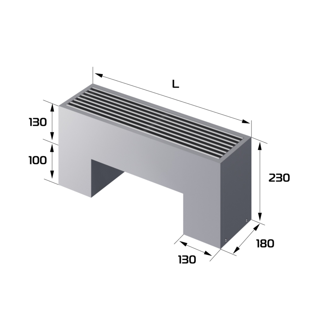 Конвектор напольный Royal Thermo STEP-130/180/500-2-N-SS-LG-NA