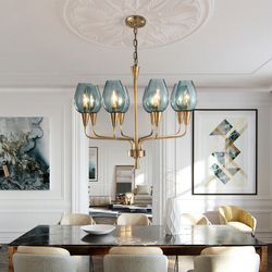 Подвесная Дизайнерская Люстра Viola 10 Прозрачный By Imperiumloft