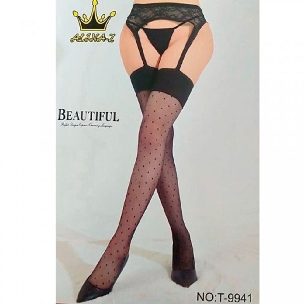 Чулки в мелкий горошек