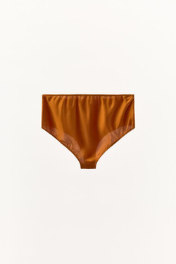 ZARA ТРУСЫ-ШОРТЫ С ШИРОКИМ ПОЯСОМ, ОРАНЖЕВЫЙ