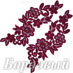 Лейсы кружевные, Бордовый (модель F212)