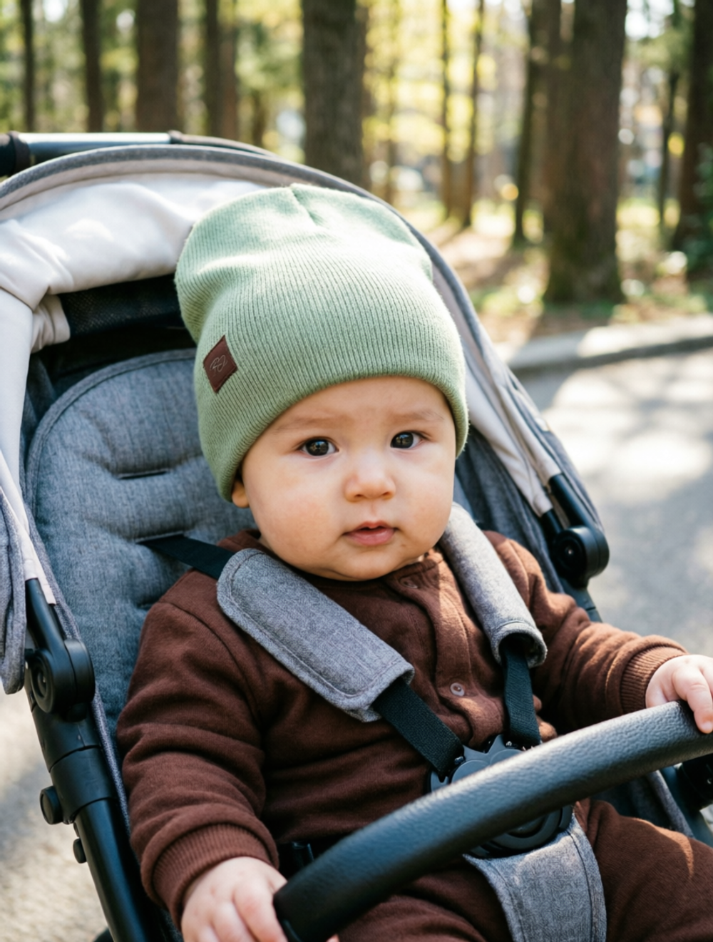 Шапка детская двухслойная Фисташковый