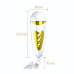 Мега-мастурбатор вагина Sally с вибрацией и голосом (Цвет: белый с золотым)