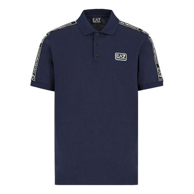 Мужское теннисное поло EA7 Train Logo Series Tape Polo Men - Blue, Green