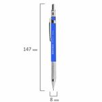 Карандаш механический 0,5 мм + грифели HB 24 штуки на блистере, BRAUBERG "METALLIC-X 05", металлические детали, 181965