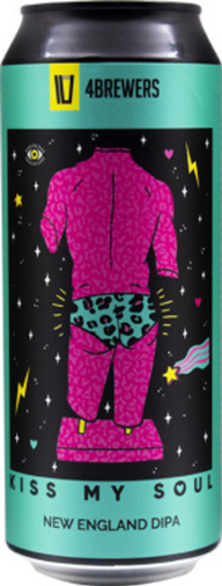 Пиво Четыре Пивовара Кисс Май Соул / 4 Brewers Kiss My Soul 0.5 - банка