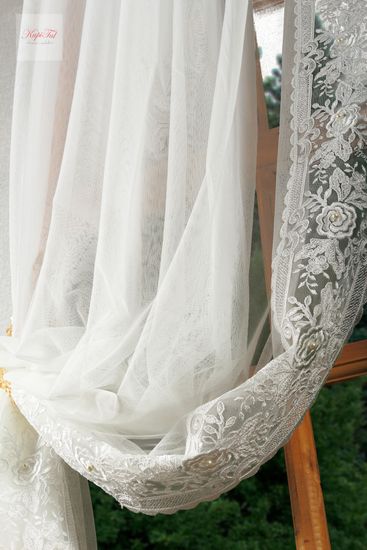 Тюль Лилу-Т французская сетка грек (экрю)