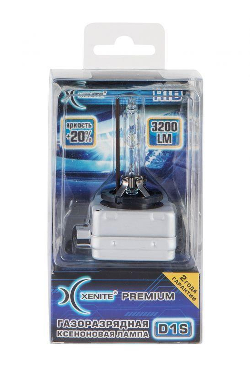 Лампа D1S 6000K ксеноновый свет Xenite Premium +20%