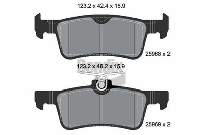 BENDIX Braking - BPD1233-BEN - Brake Pad Set, disc brake