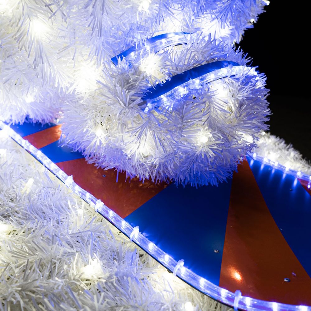 Светодиодный снеговик "Сноубордист"