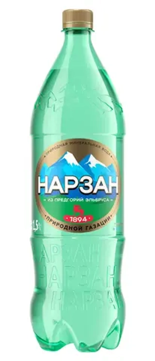Нарзан минеральная вода 1,5 л ПЭТ природной газ