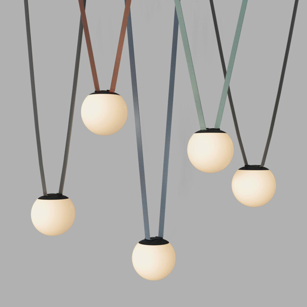 DK5551-BK Cветильник для трека-ремня Belty, серия Orb, со светодиодом, D150*H147мм, 48V DC, 10W, RA90, 120°, 3000K, IP20, белый, акрил