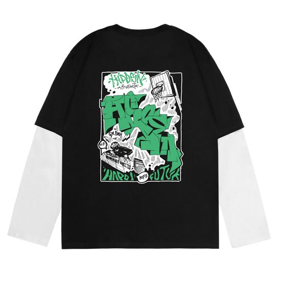 Лонгслив ARTEFACT Hope Чёрный/белый