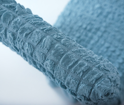 Чехол на стул с оборкой, цвет Сepo-гoлyбoй, Набор 4 шт.