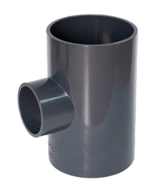 Тройник 90° ПВХ (НПВХ) переходной под клей (Ру10-16), Китай