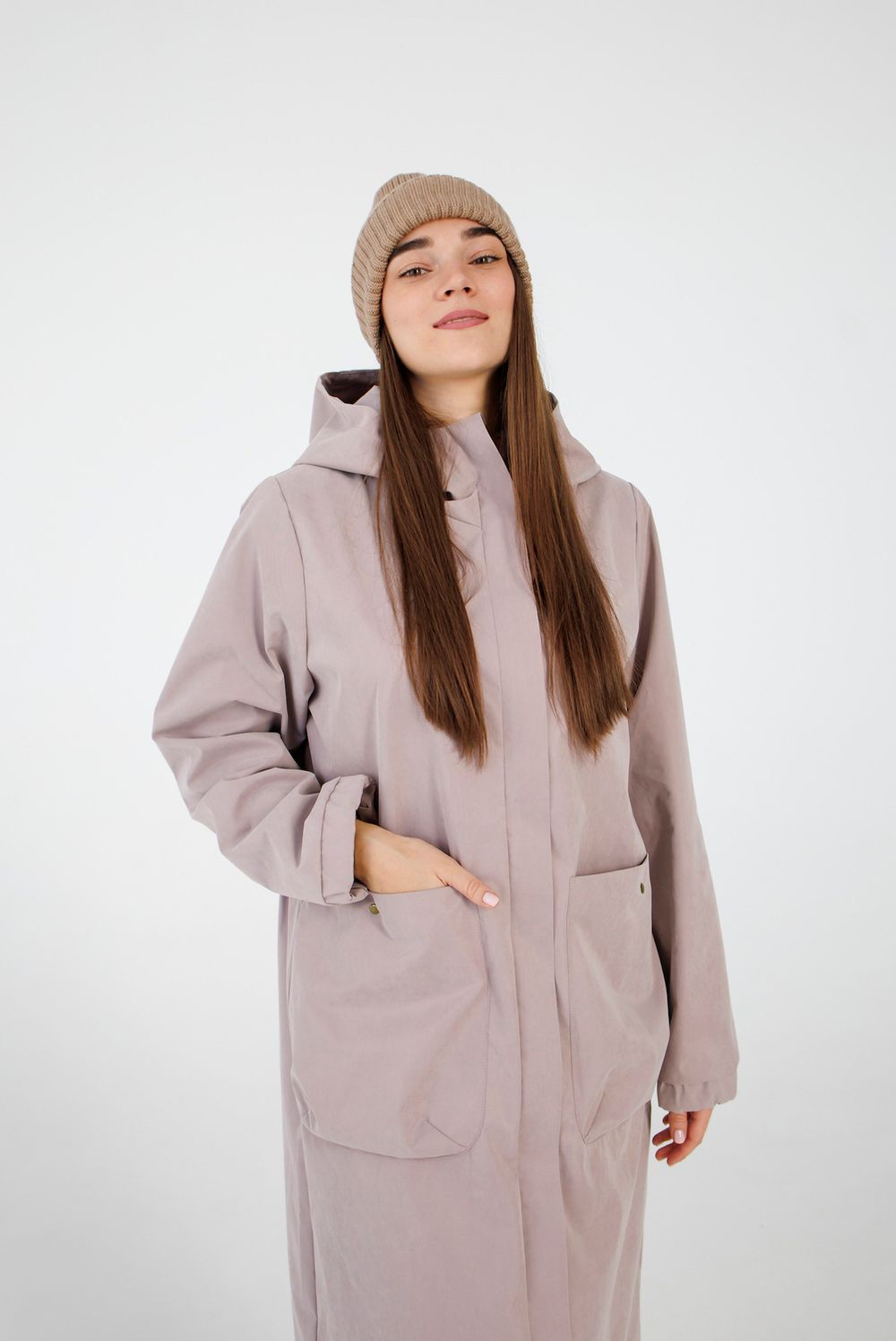 Плащ ko-ko-ko женский непромокаемый пудровый