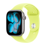 Умные часы Apple Watch Series 11 GPS, 46mm, Space Gray Aluminium Case with Neon Yellow Sport Band, S/M