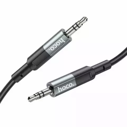 Аудио кабель AUX HOCO UPA23 3.5мм jack на 3.5мм jack 1 метр серый