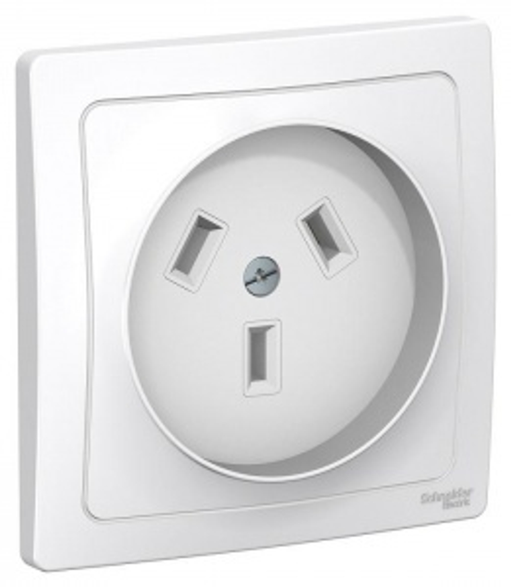 Розетка силовая Schneider Electric 2Р+N, 32А, 250В, белая скрытой установки