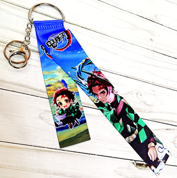 Тканевые брелоки с бубенчиками аниме "Клинок, рассекающий демонов" - Танджиро