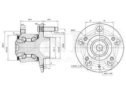 Ступица задняя (с ABS) UNIO HUB-20022