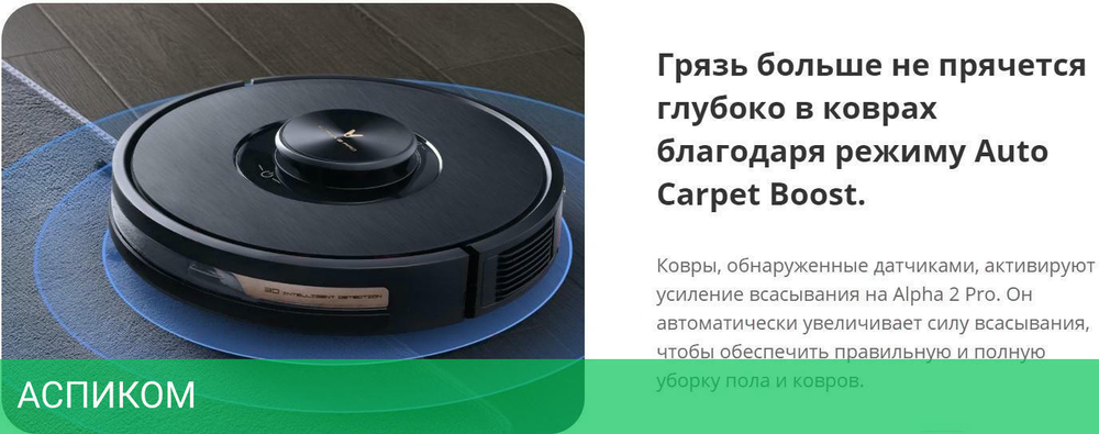 Робот-пылесос Viomi Alpha 2 Pro черный (V-RVCLMD40B)