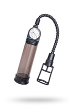 Вакуумная помпа с манометром и насадкой Sexus Men Training (20 см , черно-прозрачный) (Цвет: черно-прозрачный)