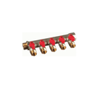 Латунный коллектор Terma 3/4"в/н с 5-ю шаровыми кранами на 1/2" (нар.резьбы) (14018) 41234