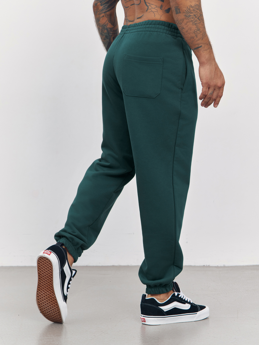 Брюки мусжкие с начесом "jogger fleece" (изумрудный)