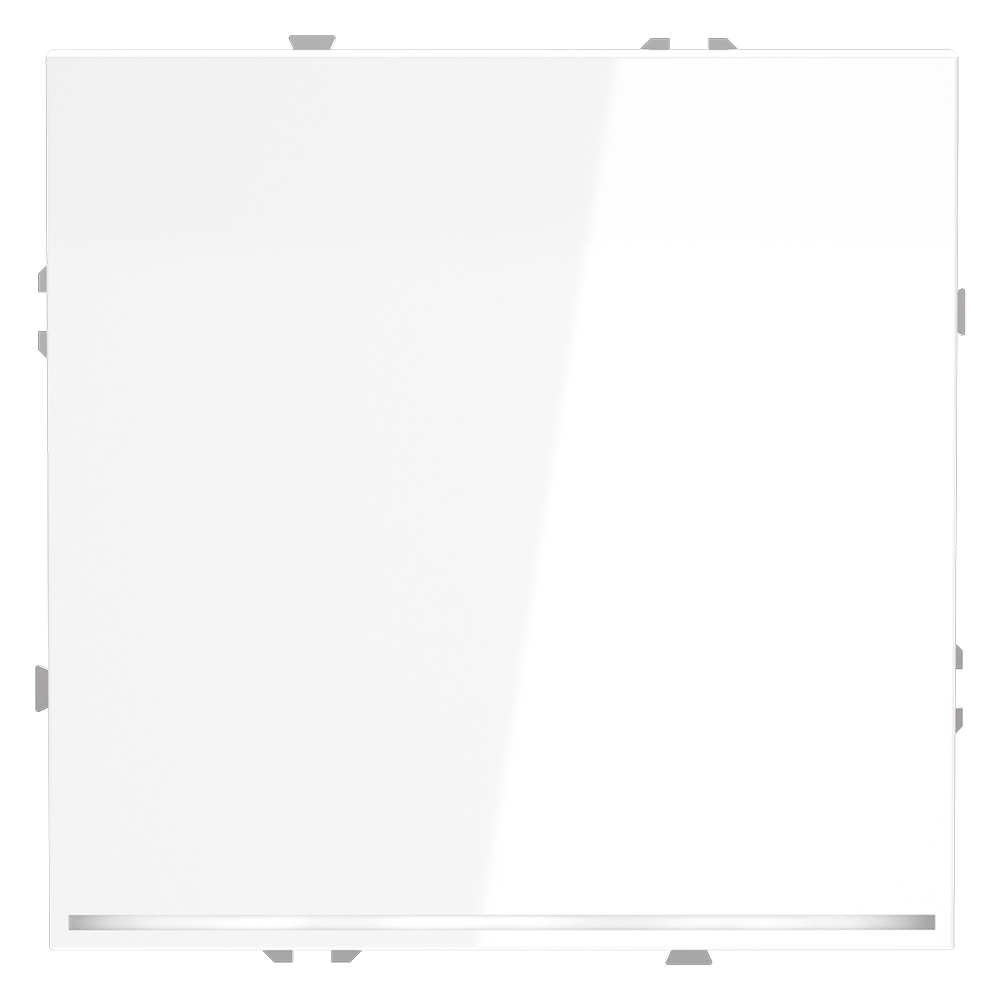 Проходной переключатель встраиваемый VOLTUM S70 одноклавишный с подсветкой 10А, (белый глянцевый)