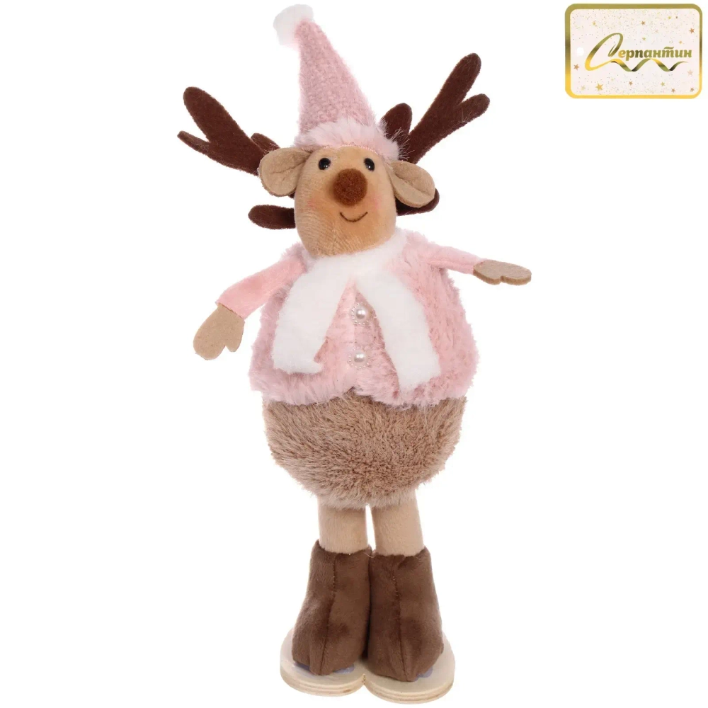 Фигурка «Олененок в кардигане» 32 см, Розовый