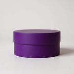 Плотная короткая круглая коробка(без ручек).Цвет: Фиолетовый.