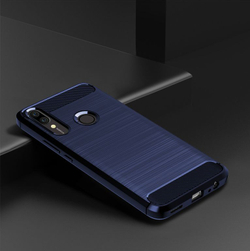 Чехол для Huawei P Smart Z (Y9 Prime 2019, Enjoy10 Plus, Honor 9X Premium) цвет Blue (синий), серия Carbon от Caseport