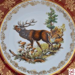 Набор глубоких тарелок Repast Охота красная Мария-тереза 23 см (6 шт)