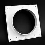 Фланец 168х168 мм квадратный на трубу 125 мм, ФКВ 125 для присоединения воздуховодов