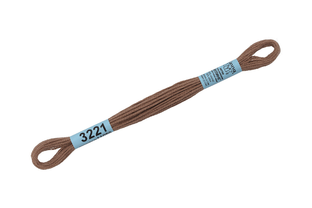 Мулине  "Gamma", 100% хлопок, 8 м,  №3221